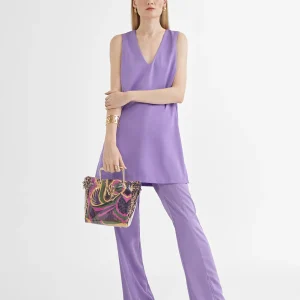Lola Casademunt Camisetas Y Tops | Camisas Y Blusas<Top largo con aberturas CRUDO