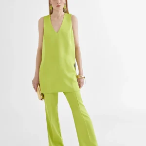 Lola Casademunt Camisetas Y Tops | Camisas Y Blusas<Top largo con aberturas CRUDO