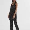 Lola Casademunt Camisetas Y Tops<Top largo con piezas metalicas NEGRO