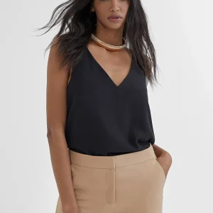 Lola Casademunt Camisetas Y Tops<Top cuello pico NEGRO