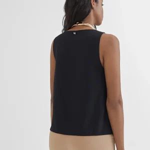 Lola Casademunt Camisetas Y Tops<Top cuello pico NEGRO