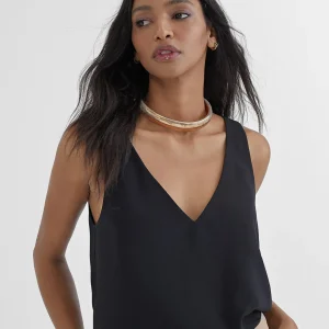 Lola Casademunt Camisetas Y Tops<Top cuello pico NEGRO