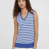 Lola Casademunt Camisetas Y Tops | Punto<Top punto bicolor AZUL-BLANCO