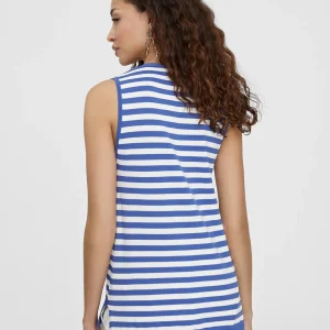Lola Casademunt Camisetas Y Tops | Punto<Top punto bicolor AZUL-BLANCO