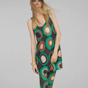 Lola Casademunt Camisetas Y Tops<Top punto retro VERDE-NARANJA