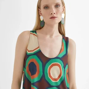 Lola Casademunt Camisetas Y Tops<Top punto retro VERDE-NARANJA