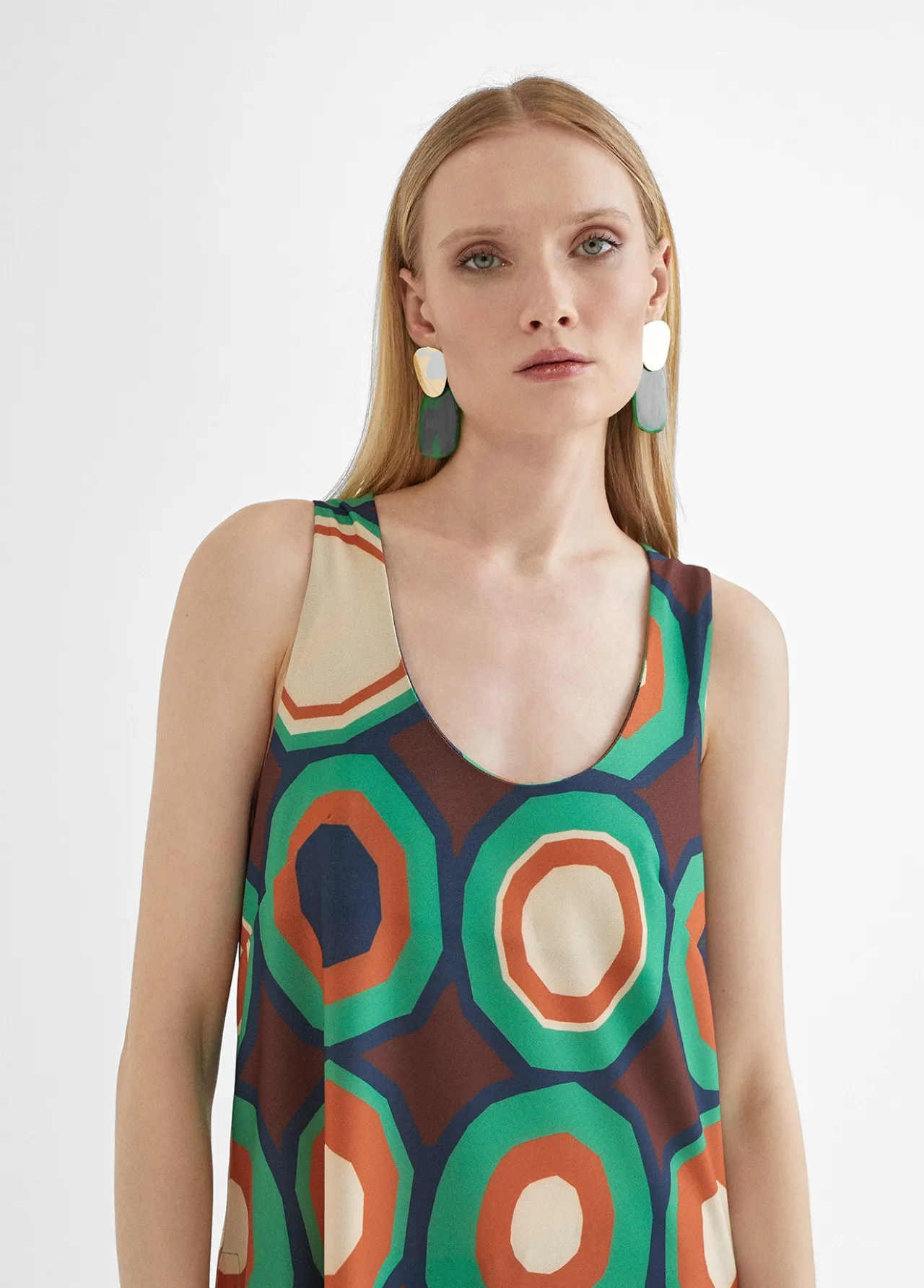 top_punto_retro_2.webp Lola Casademunt Camisetas Y Tops<Top punto retro VERDE-NARANJA