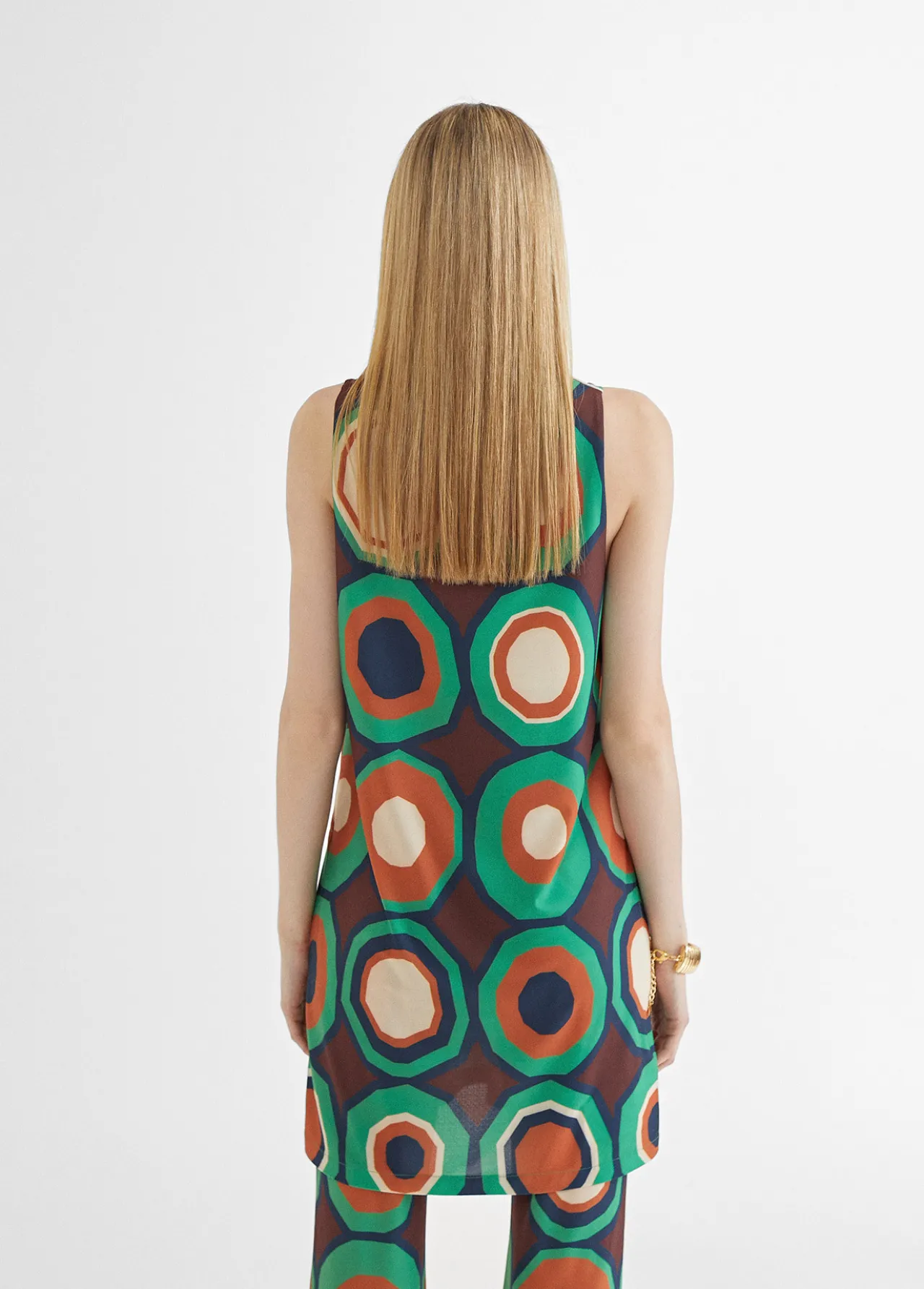 top_punto_retro_3.webp Lola Casademunt Camisetas Y Tops<Top punto retro VERDE-NARANJA