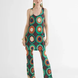 Lola Casademunt Camisetas Y Tops<Top punto retro VERDE-NARANJA