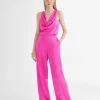 Lola Casademunt Camisetas Y Tops<Top satinado con drapeado FUCSIA
