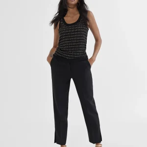 Lola Casademunt Camisetas Y Tops<Top semi transparente NEGRO
