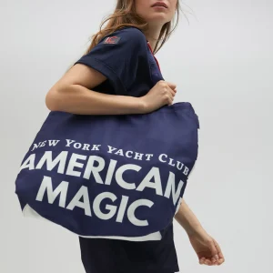 Lola Casademunt Bolsos Grandes<Tote bag de color azul American Magic - Lola Casademunt AZUL-ROJO