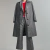 Lola Casademunt Chaquetas Y Gabardinas | Americanas Y Blazers<Trench monograma lúrex GRIS-METAL