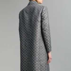 Lola Casademunt Chaquetas Y Gabardinas | Americanas Y Blazers<Trench monograma lúrex GRIS-METAL
