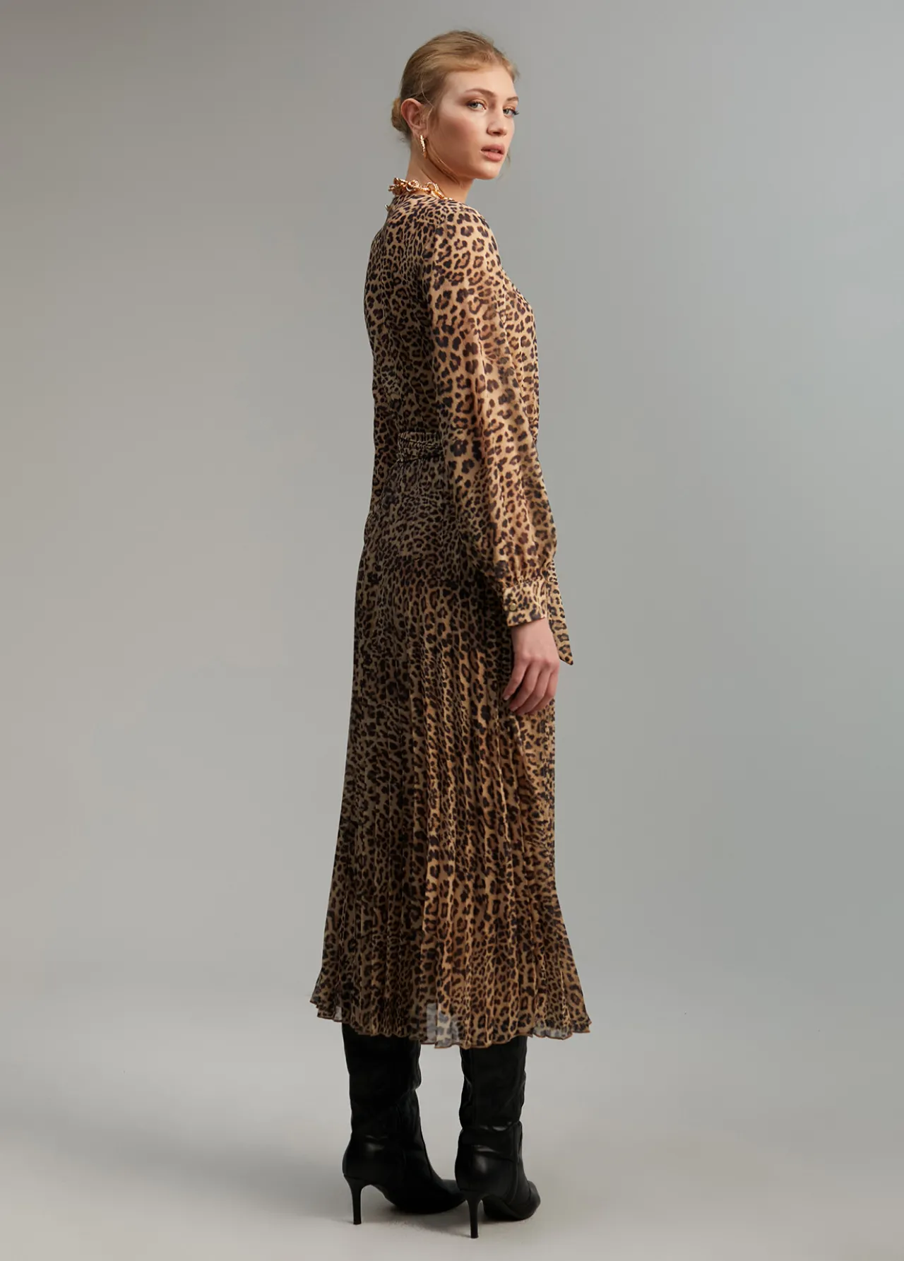 vestido_animal_print_2.webp Lola Casademunt Animal Print | Vestidos Y Faldas<Vestido animal print MARRON-NEGRO