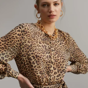 Lola Casademunt Animal Print | Vestidos Y Faldas<Vestido animal print MARRON-NEGRO