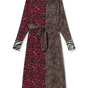 Lola Casademunt Animal Print | Vestidos Y Faldas<Vestido animal print combinado ROJO-VERDE