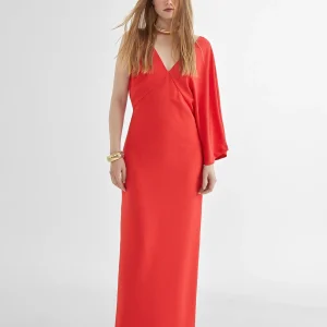 Lola Casademunt Vestidos Y Faldas<Vestido asimétrico manga ROJO