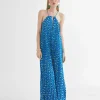 Lola Casademunt Vestidos Y Faldas<Vestido azul monograma ROJO