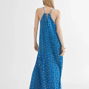 Lola Casademunt Vestidos Y Faldas<Vestido azul monograma ROJO