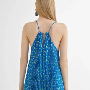 Lola Casademunt Vestidos Y Faldas<Vestido azul monograma ROJO