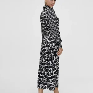 Lola Casademunt Vestidos Y Faldas<Vestido camisero monograma NEGRO-BLANCO
