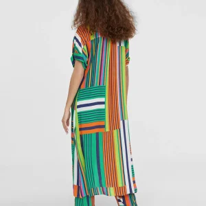 Lola Casademunt Vestidos Y Faldas | Americanas Y Blazers<Vestido camisero multicolor VERDE-NARANJA