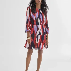 Lola Casademunt Vestidos Y Faldas<Vestido camisola multiestampado LILA-ROJO