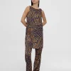 Lola Casademunt Camisetas Y Tops | Vestidos Y Faldas<Vestido corto animal print cebra MARRON-AZUL