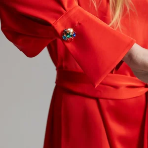 Lola Casademunt Vestidos Y Faldas<Vestido corto satinado ROJO