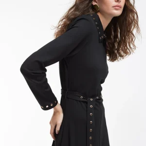 Lola Casademunt Vestidos Y Faldas<Vestido detalle eyelets NEGRO