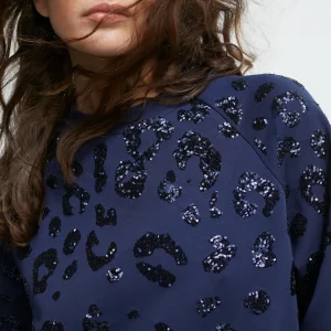 Lola Casademunt Vestidos Y Faldas<Vestido detalle lentejuelas AZULNOCHE