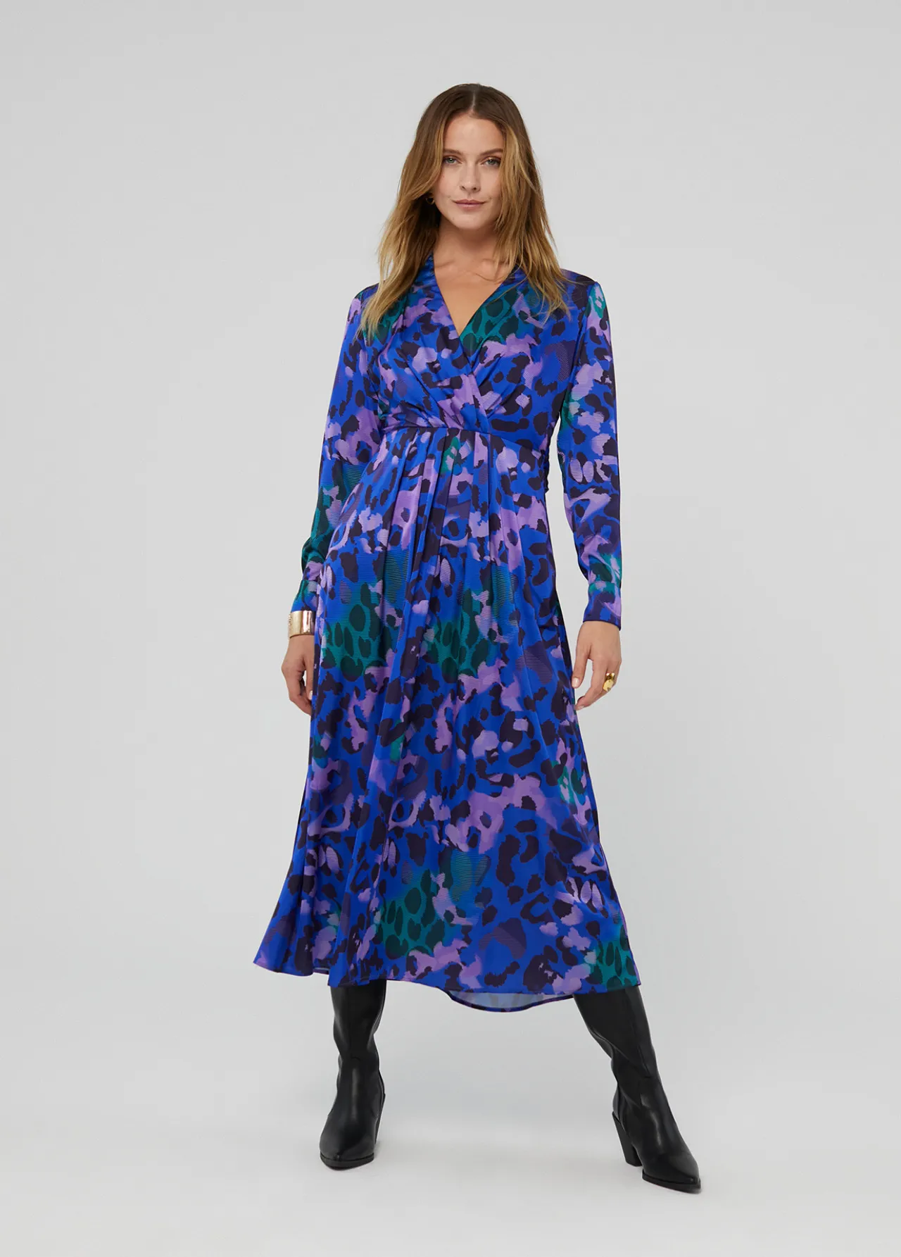 vestido_estampado_animal_print_4-2.webp Lola Casademunt Animal Print | Vestidos Y Faldas<Vestido estampado animal print AZUL-NEGRO