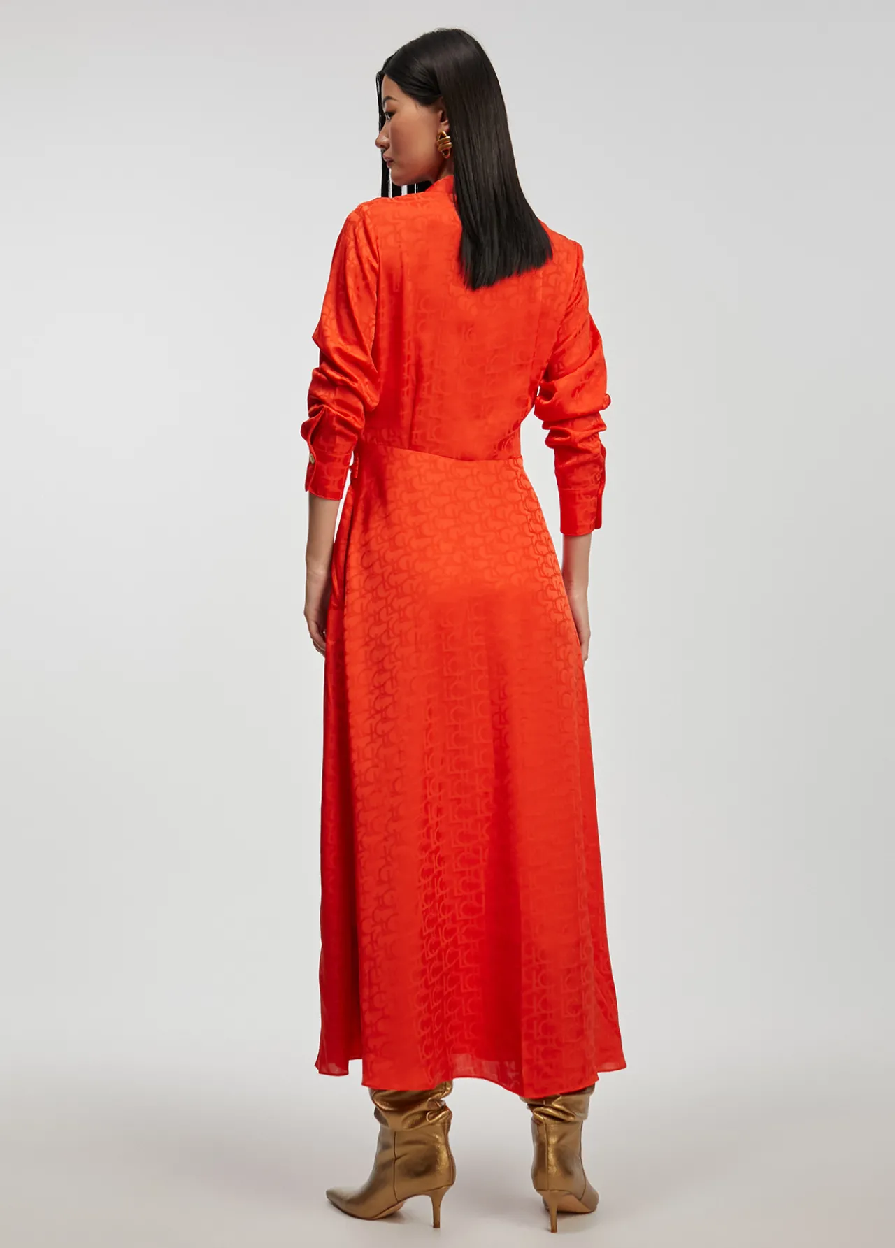 vestido_estampado_logo_2-6.webp Lola Casademunt Vestidos Y Faldas<Vestido estampado logo NARANJA-NARANJA