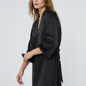 Lola Casademunt Vestidos Y Faldas<Vestido estampado logo NEGRO
