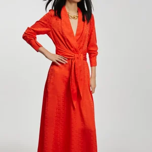 Lola Casademunt Vestidos Y Faldas<Vestido estampado logo NARANJA-NARANJA