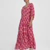 Lola Casademunt Vestidos Y Faldas<Vestido estampado multicolor ROJO-LILA