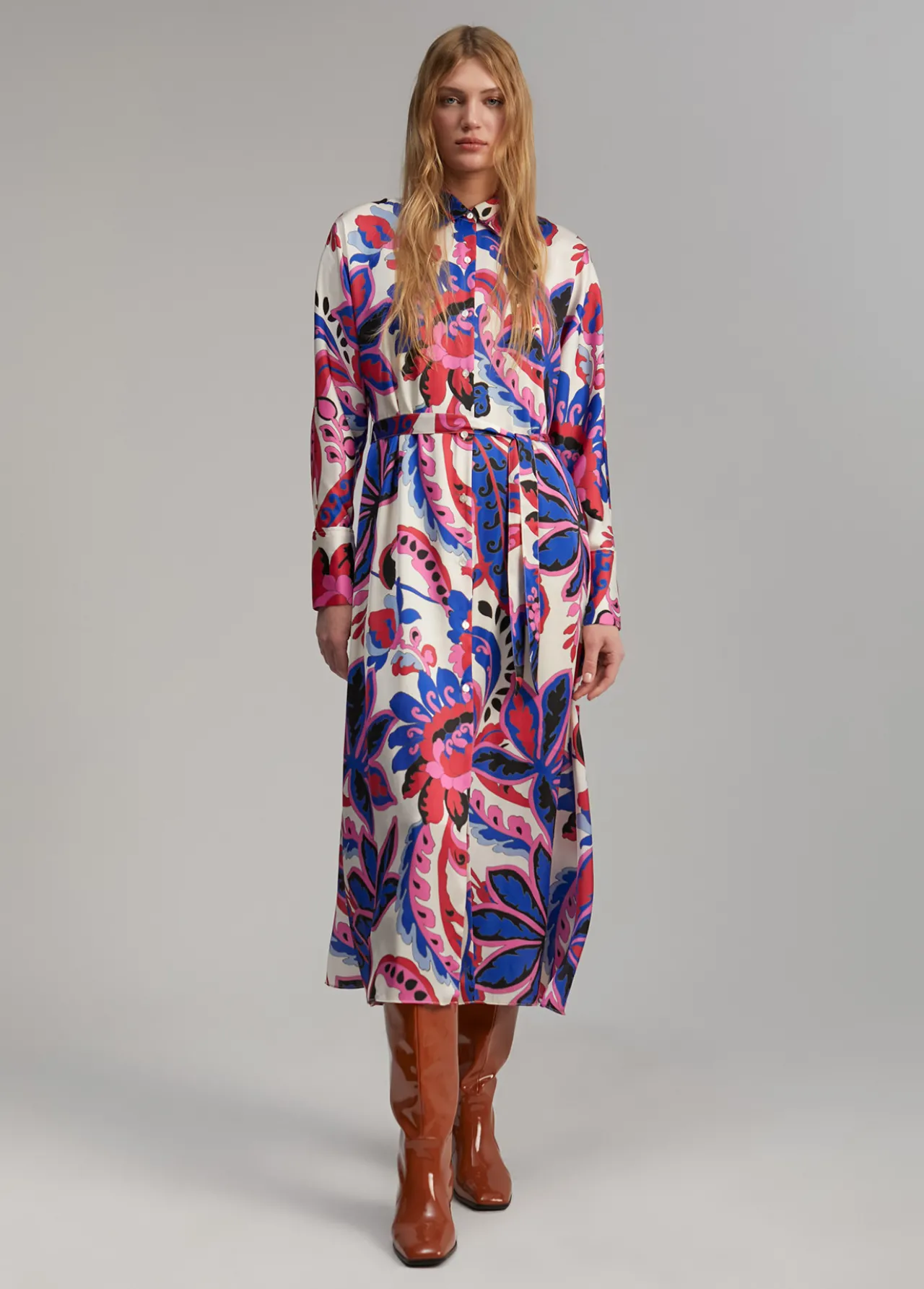 vestido_estampado_paisley_1.webp Lola Casademunt Vestidos Y Faldas<Vestido estampado paisley ROSA-MULTICOLOR