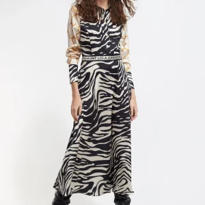 Lola Casademunt Animal Print | Vestidos Y Faldas<Vestido estampado zebra NEGRO-CRUDO