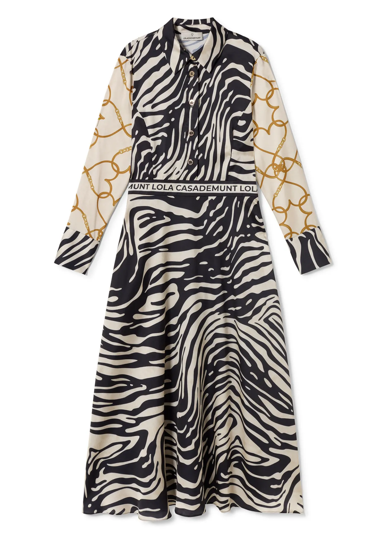 vestido_estampado_zebra_6.webp Lola Casademunt Animal Print | Vestidos Y Faldas<Vestido estampado zebra NEGRO-CRUDO