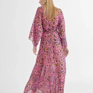 Lola Casademunt Vestidos Y Faldas<Vestido largo animal print color LILA-NEGRO