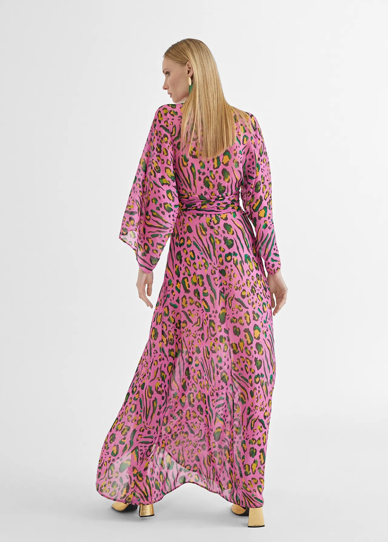 vestido_largo_animal_print_color_1.webp Lola Casademunt Vestidos Y Faldas<Vestido largo animal print color LILA-NEGRO