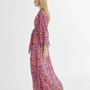 Lola Casademunt Vestidos Y Faldas<Vestido largo animal print color LILA-NEGRO