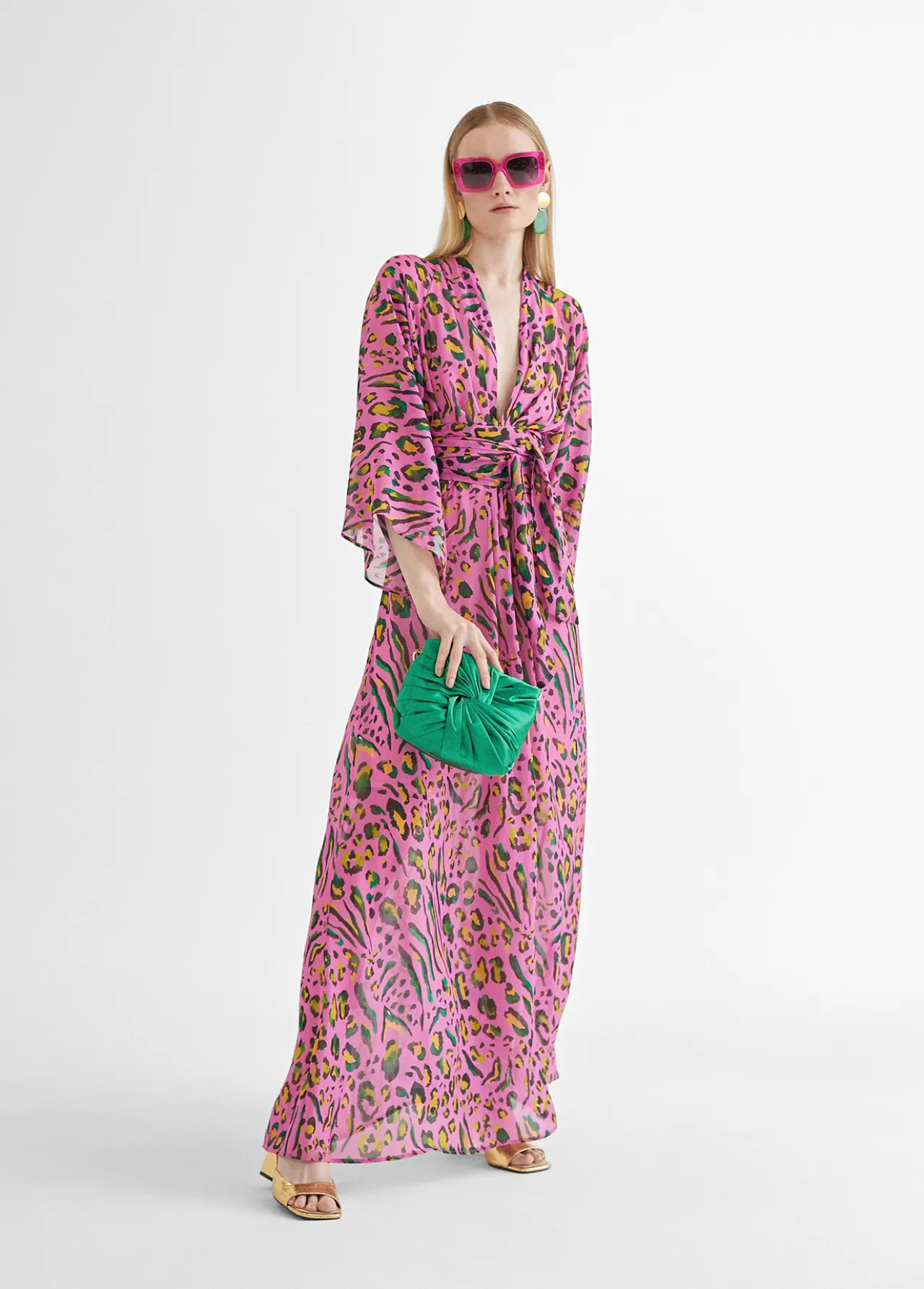 vestido_largo_animal_print_color_6.webp Lola Casademunt Vestidos Y Faldas<Vestido largo animal print color LILA-NEGRO