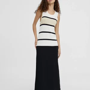 Lola Casademunt Vestidos Y Faldas<Vestido largo de punto NEGRO-CRUDO