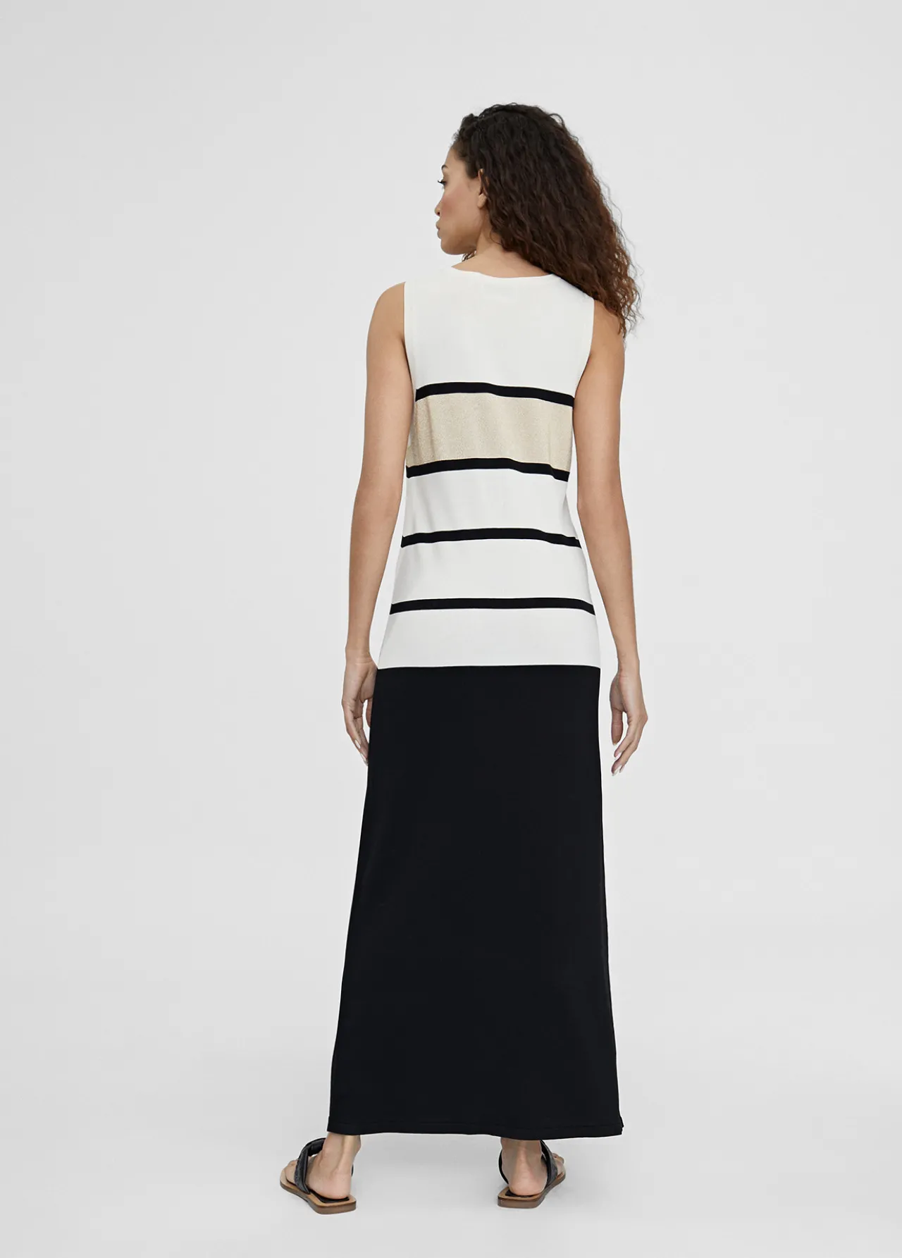 vestido_largo_de_punto_1-3.webp Lola Casademunt Vestidos Y Faldas<Vestido largo de punto NEGRO-CRUDO
