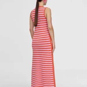 Lola Casademunt Vestidos Y Faldas<Vestido largo de punto AZUL-BLANCO