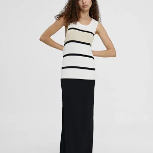 Lola Casademunt Vestidos Y Faldas<Vestido largo de punto NEGRO-CRUDO