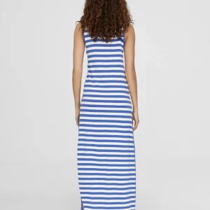Lola Casademunt Vestidos Y Faldas<Vestido largo de punto AZUL-BLANCO