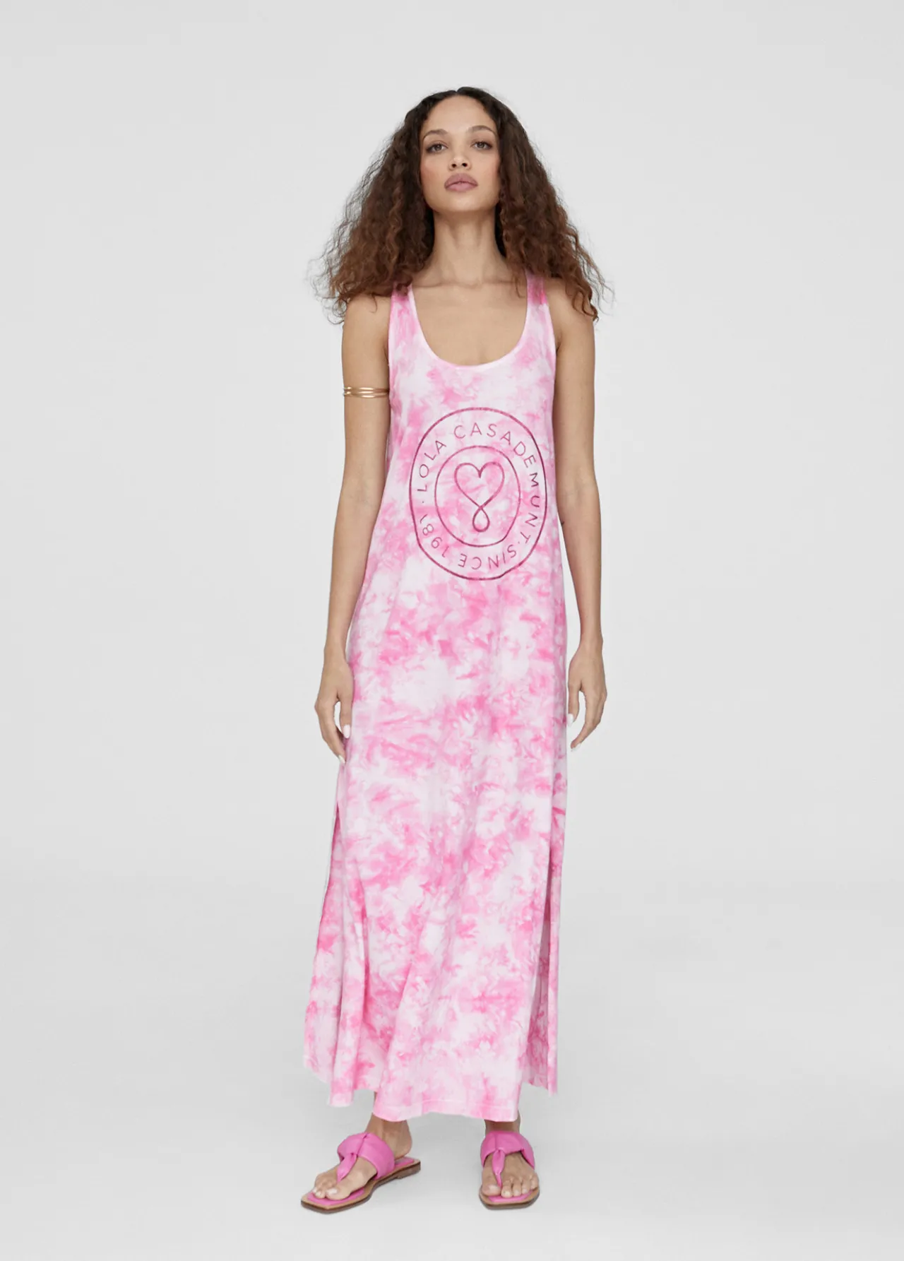 vestido_largo_de_tirantes_0.webp Lola Casademunt Baño<Vestido largo de tirantes ROSA